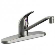 Matco Norca LV-105SS - Single Handle Kitchen Faucet, Copper Inlet Supply, Washerless, 1.5 Gpm, Stainless Steel