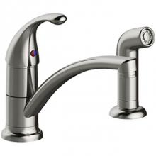 Matco Norca LV-140SS - Sgl Hndle Kitchen Faucet With Side Spray, Two Hole Or Four Hole Mount, Deckplate Included, Copper