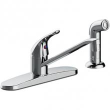 Matco Norca LV-145C - Single Handle Kitchen Faucet With Side Spray, Four Hole Mount, Copper Inlet Supply, Washerless, 1.