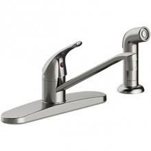 Matco Norca LV-145SS - Single Handle Kitchen Faucet With Side Spray, Four Hole Mount, Copper Inlet Supply, Washerless, 1.