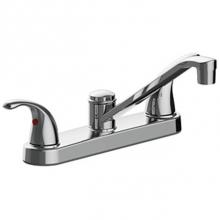 Matco Norca LV-200C - Two Handle Kitchen Faucet, Three Hole Mount, Quick Mount Installation, Ceramic Cartridges, 1.5 Gpm