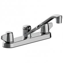 Matco Norca LV-205C - Two Handle Kitchen Faucet, Three Hole Mount, Quick Mount Installation, Washerless, 1.5 Gpm, Chrome