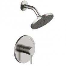 Matco Norca PD-720BNJP - Shower Trim Only, 6'' Showerhead With Metal Ball Joint, Metal Lever Handle, Job Pack, Br