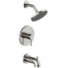 Matco Norca PD-730BNJP - Tub and Shower Trim Only, 6'' Showerhead With Metal Ball Joint, Metal Slip On Tub Spout,