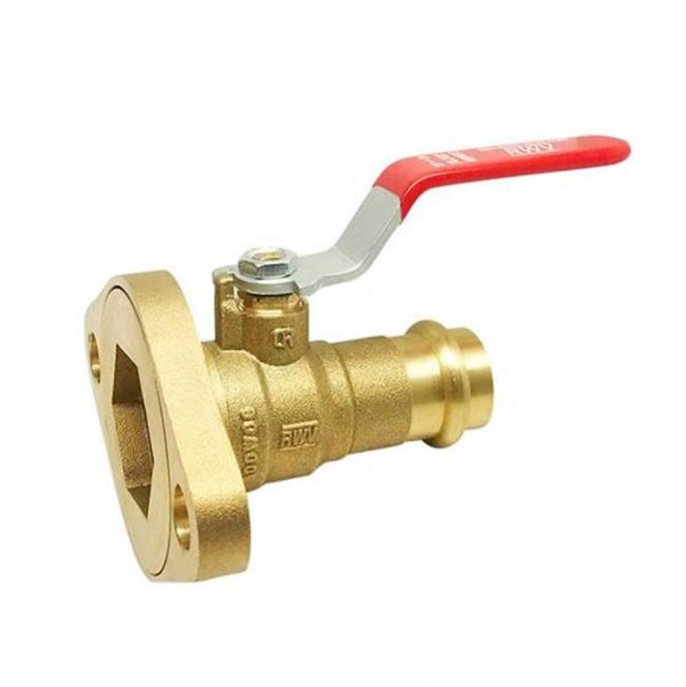 1-1/2 IN Pump Flange Ball Valve,  Rotating Flange Design with Side Drain Valve EzPress x Flange