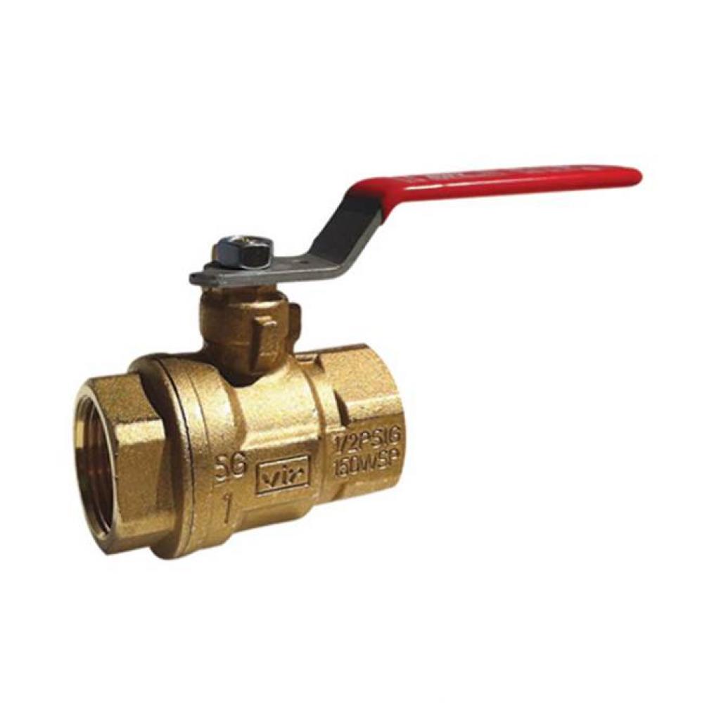 2 IN 150# WSP/600# WOG Brass Body,  Threaded Ends,  Chrome-Plated Ball,  PTFE Seats