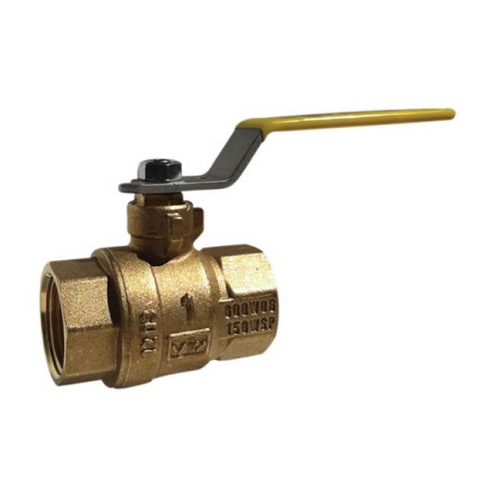 1/4 IN 150# WSP/600# WOG,  Brass Body,  Threaded Ends,  Chrome-Plated Ball