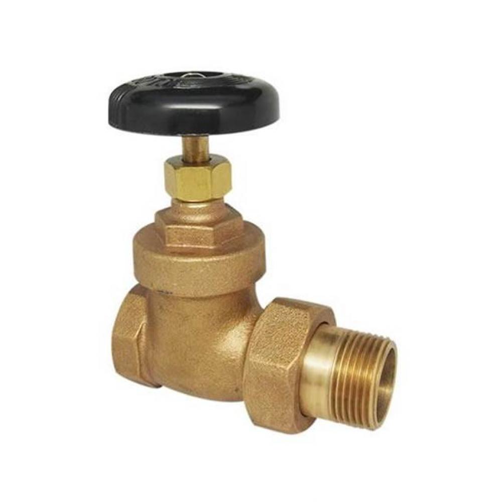 1 IN Bronze Radiator Gate Valve,  200# WOG,  125# WSP,  Screw Over Bonnet