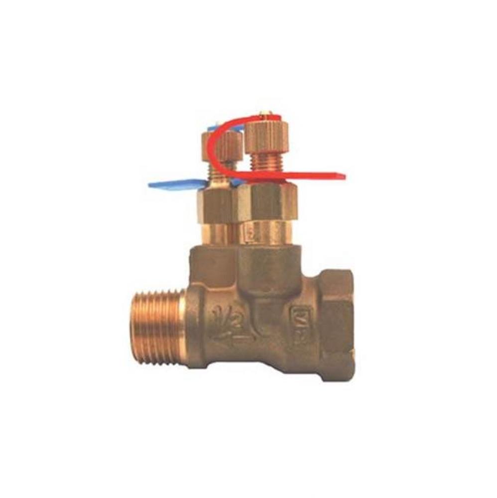 1 IN DZR Brass Body,  300# WOG,  Fixed Orifice Metering Station,  Threaded Ends