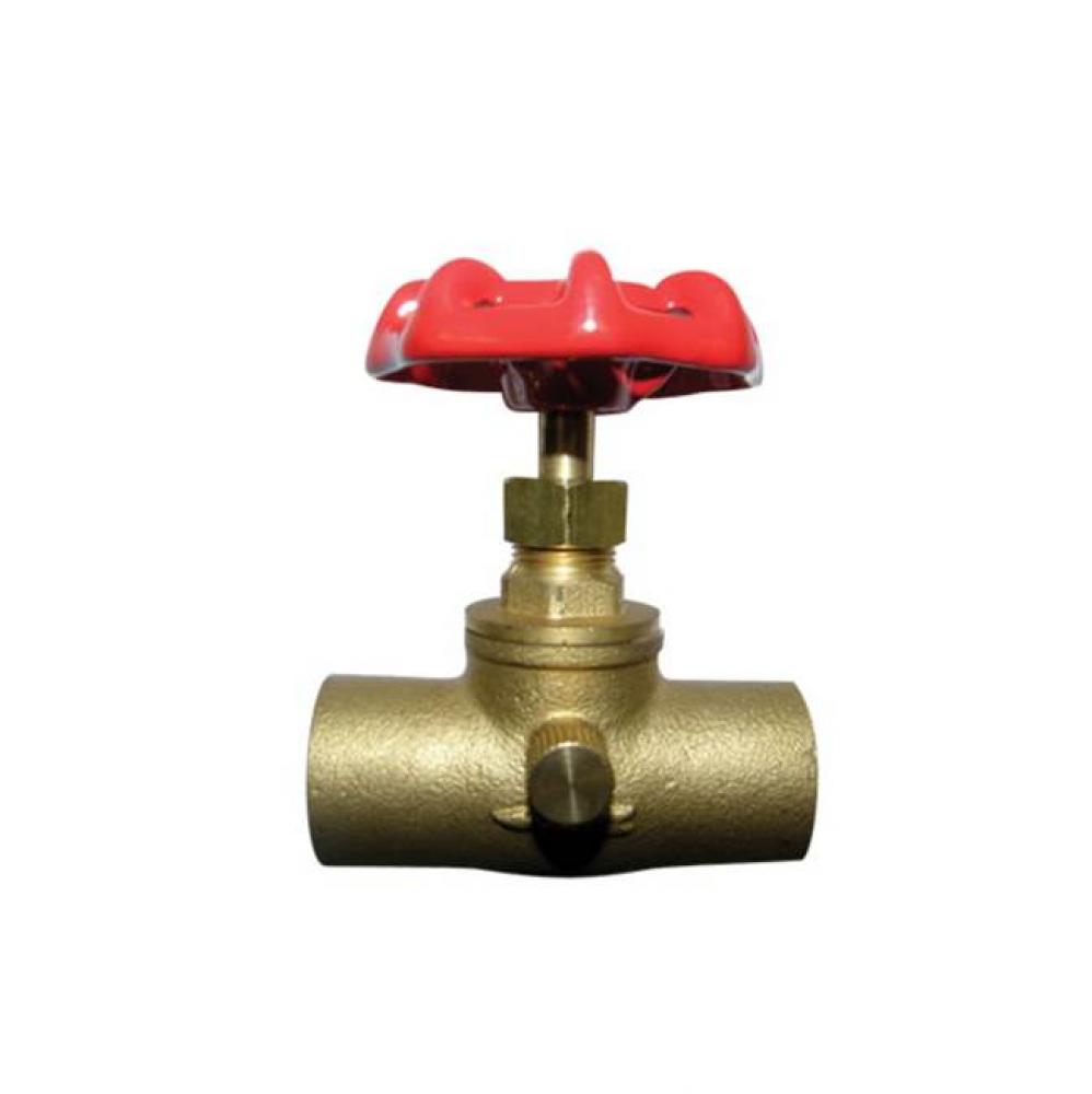LOW LEAD BRASS STOP VALVE WITH DRAIN CXC