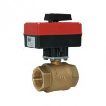 Red-White Valve 670779589046 - 1/2 IN Brass Full Port Ball Valve with 220VAC Electric Actuator,  PTFE Seats,  Threaded
