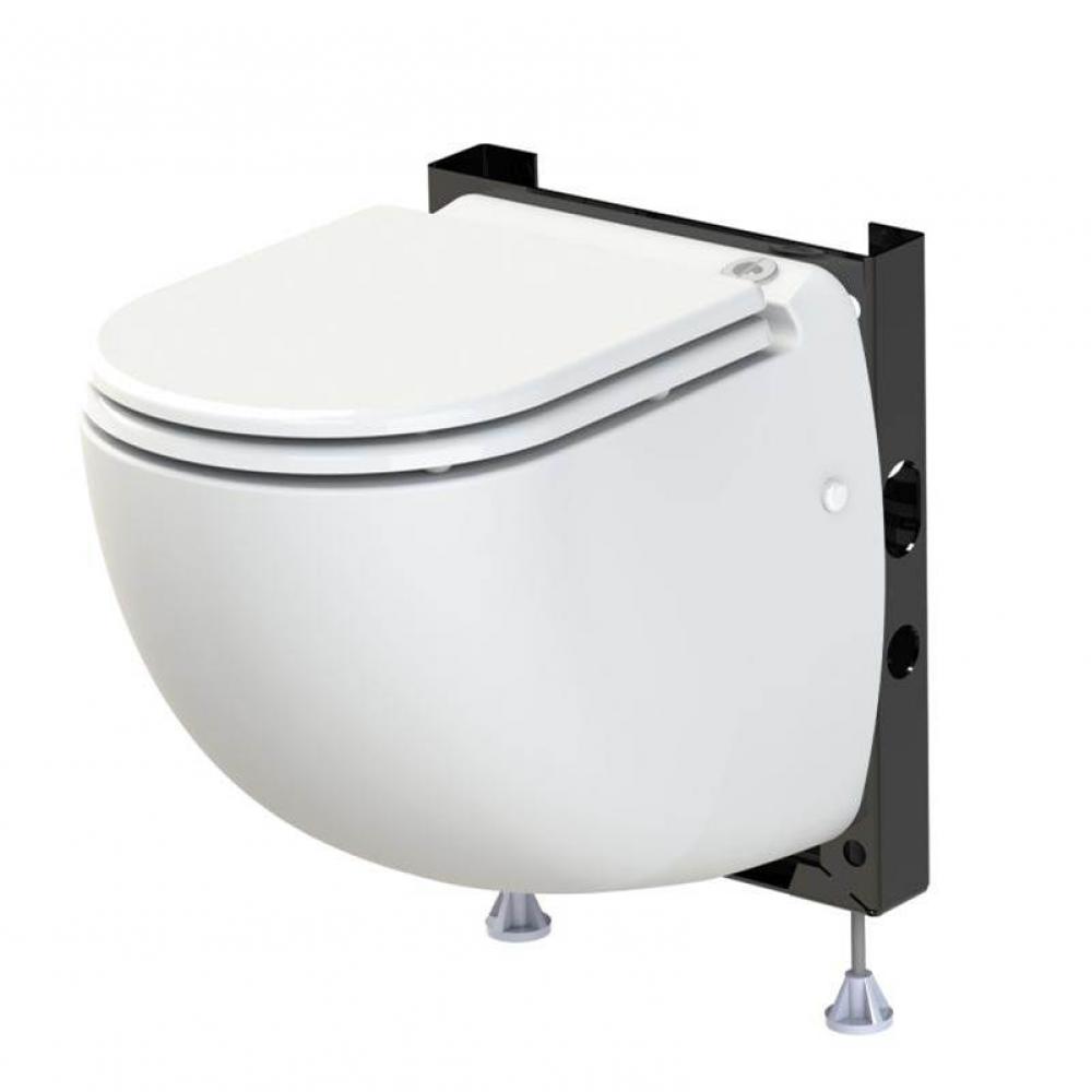 Sanicompact Comfort Wall-Hung Macerating Dual-Flush Toilet Complete With Carrier. Includes Soft Cl