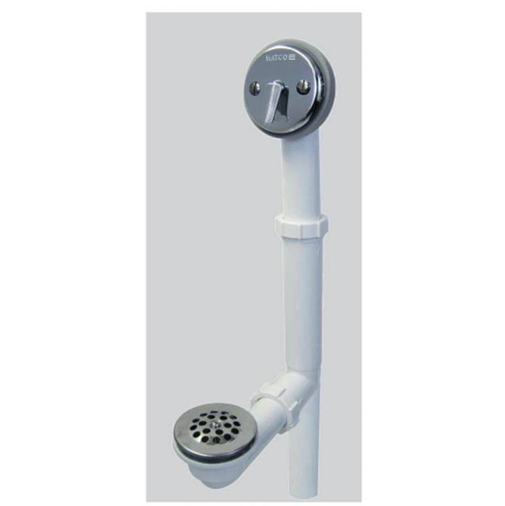 Quick Adjust Trip Lever Tubular Plastic Pvc Brushed Nickel 4 In Extension Removable Tailpiece And