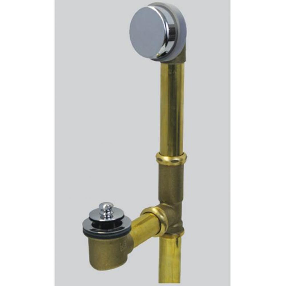Innovator Lift And Turn Bath Waste Tubs To 16-In. 17G Brs Brs Chrome Plated Half Brass Ferrule