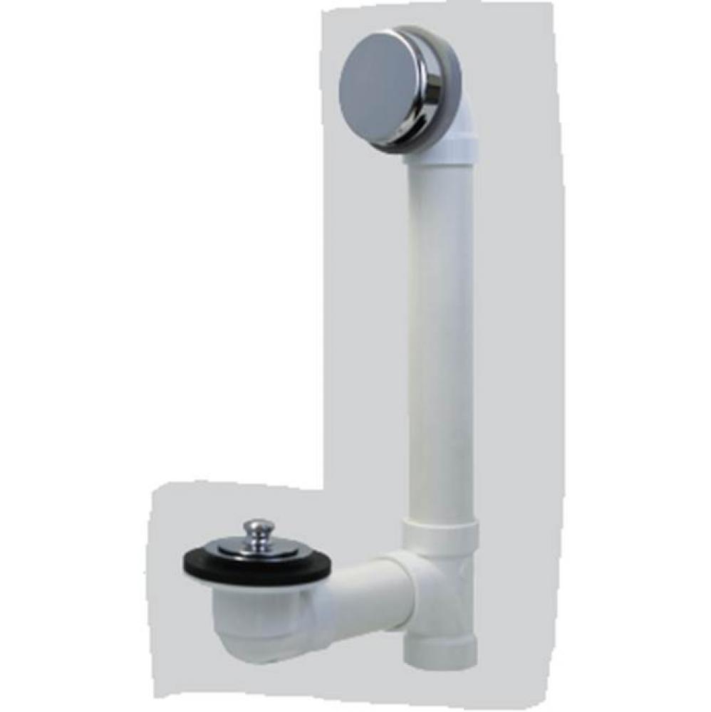 Innovator Push Pull Bath Waste Tubs To 16-In. Sch 40 Pvc Brushed Nickel Tea For Two Faceplate