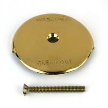 Watco Manufacturing 18001-AB - Overflow Plate Kit, 1-hole faceplate, one screw, Antique Brass