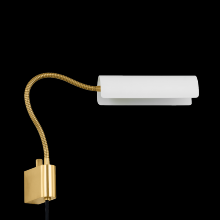 Mitzi by Hudson Valley Lighting HL842101-AGB/SWH - Cassandra Plug-In Sconce