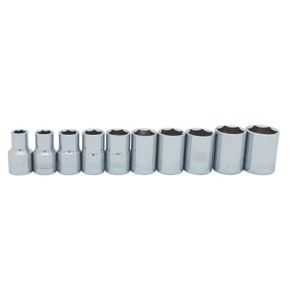 10 pc 1/2 in Drive Standard Socket Set SAE