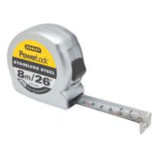 Stanley STHT33457 - 8m/26 ft PowerLock(R) Stainless Steel Tape Measure