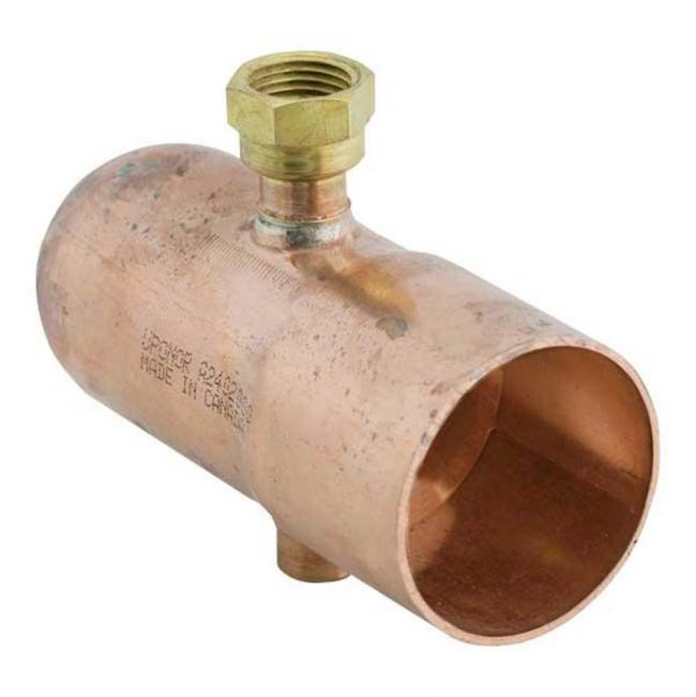 2&apos;&apos; Copper End Cap Spun End With Drain And Vent Connections