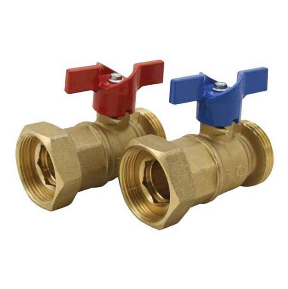 Manifold Supply And Return Ball Valves, Set Of 2