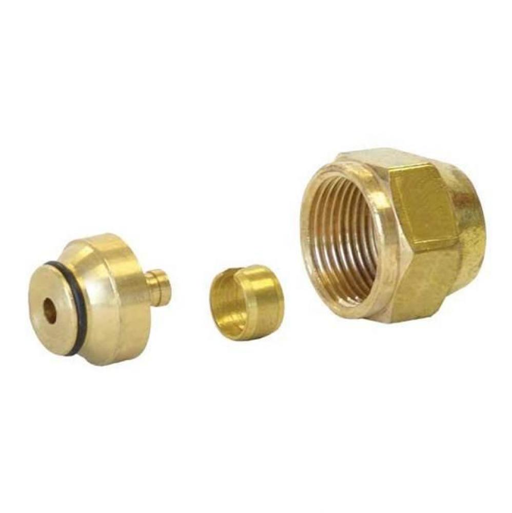 3/8&apos;&apos; Qs-Style Compression Fitting Assembly, R20 Thread