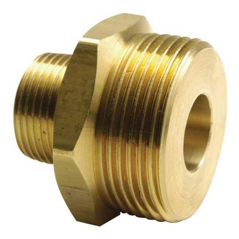 Threaded Brass Manifold Straight Adapter, R32 Male x R20 Male