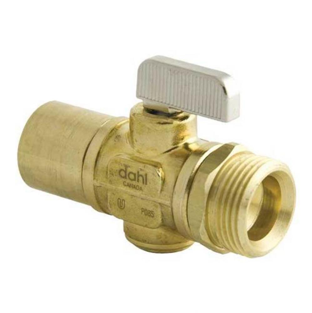 Ball Valve, R25 Thread X 3/4&apos;&apos; Copper Adapter