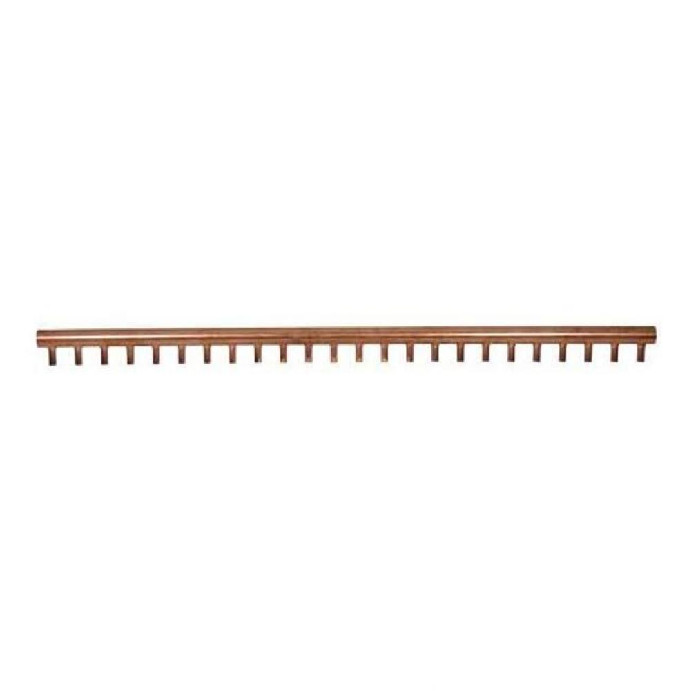 1 1/2&apos;&apos; X 6&apos; Copper Valveless Manifold With 24 Outlets, 3/4&apos;&apos; Sweat