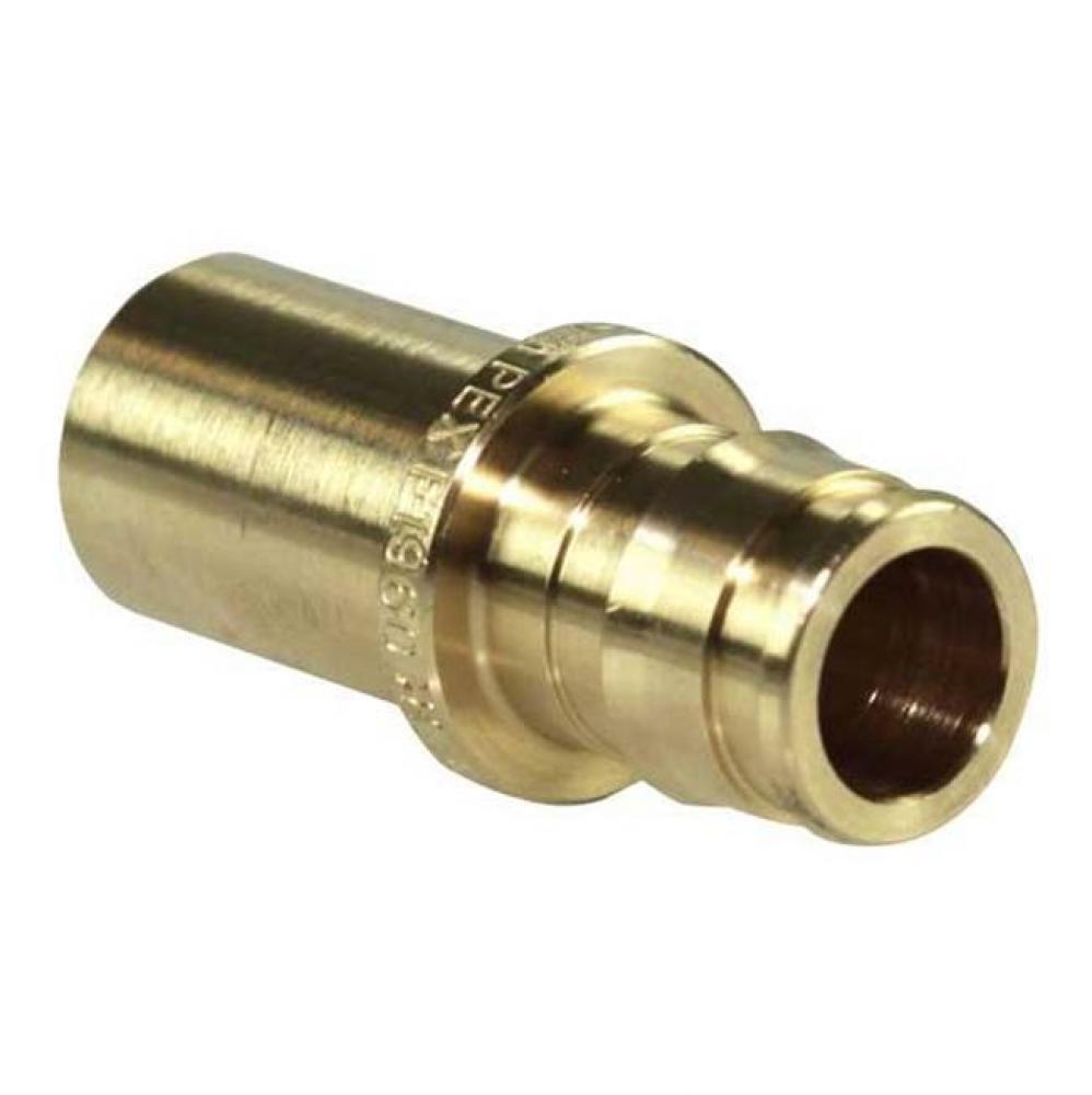 Propex Lf Brass Sweat Fitting Adapter, 1/2&apos;&apos; Pex X 3/4&apos;&apos; Copper