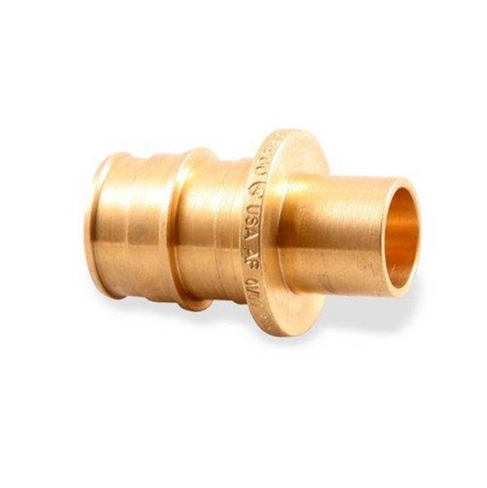 Propex Lf Brass Sweat Fitting Adapter, 3/4&apos;&apos; Pex X 1/2&apos;&apos; Copper
