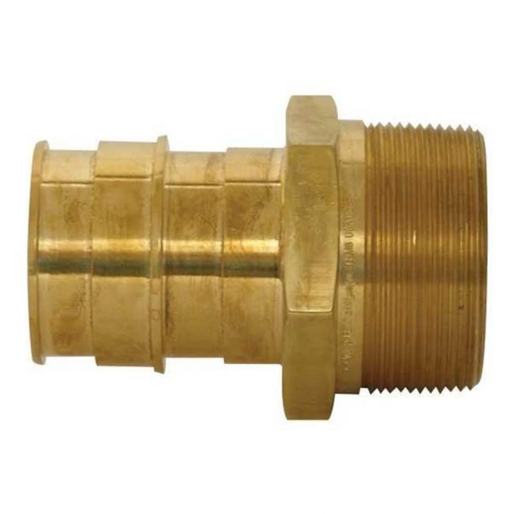 Propex Lf Brass Male Threaded Adapter, 2 1/2&apos;&apos; Pex X 2 1/2&apos;&apos; Npt