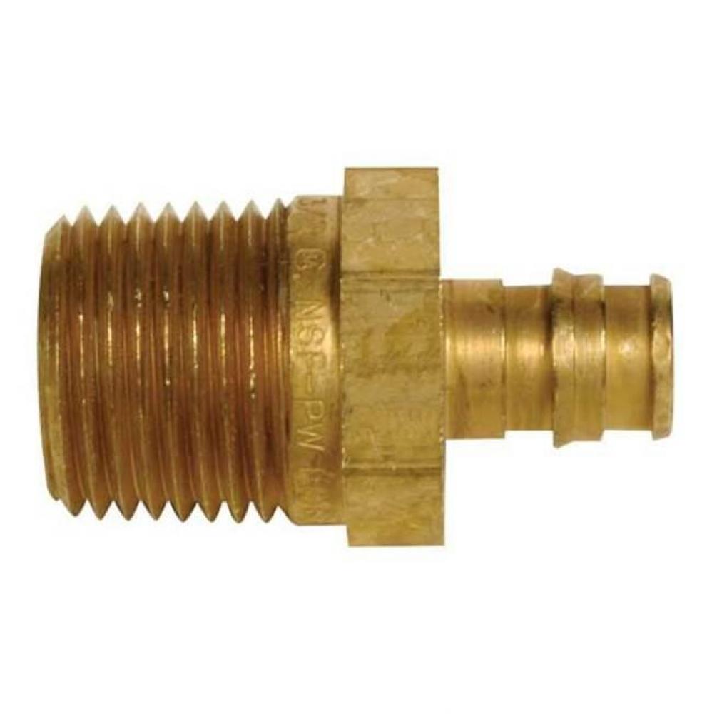 Propex Lf Brass Male Threaded Adapter, 3/8&apos;&apos; Pex X 1/2&apos;&apos; Npt