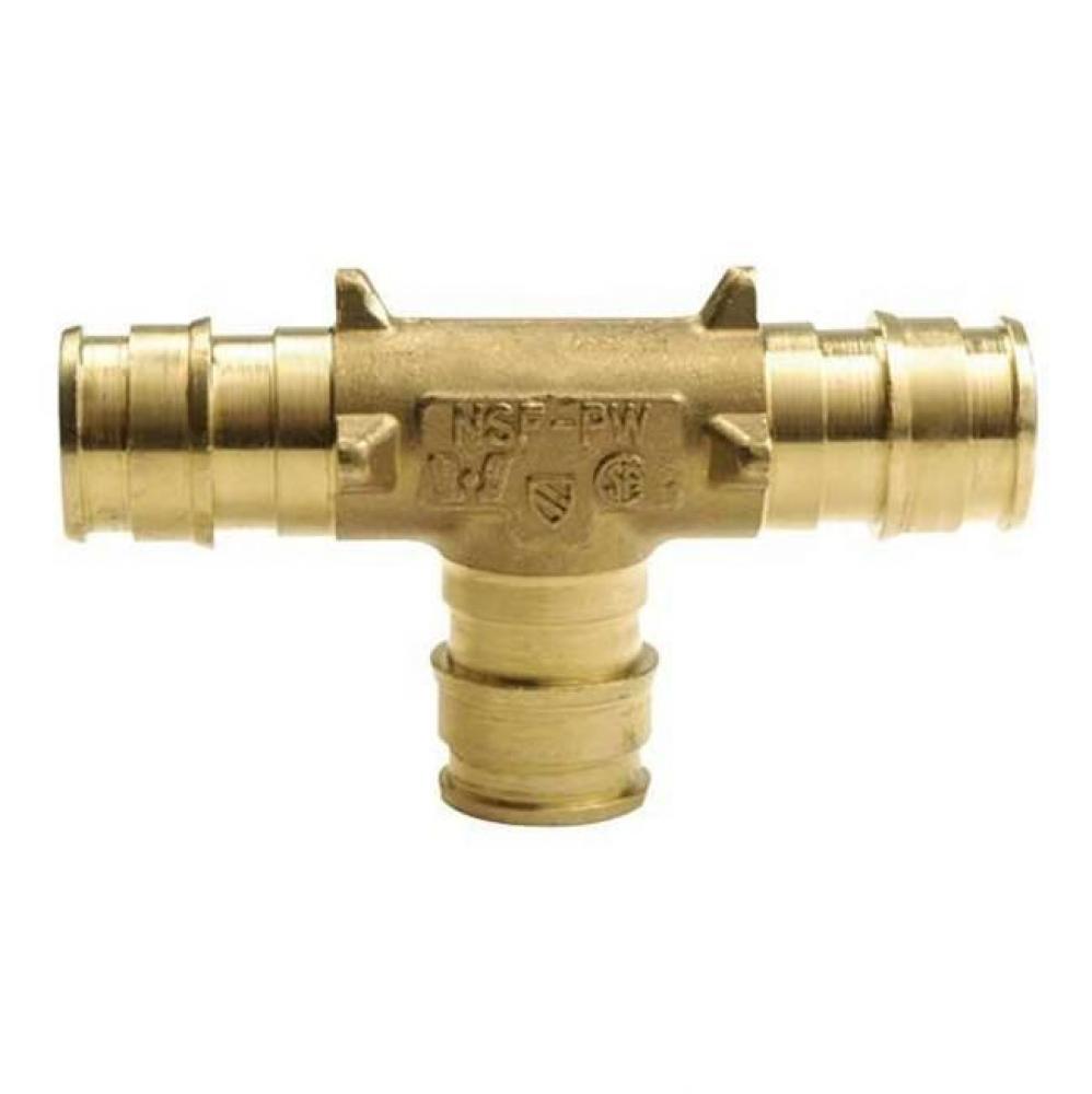 Propex Lf Brass Tee, 3/4&apos;&apos; Pex X 3/4&apos;&apos; Pex X 3/4&apos;&apos; Pex