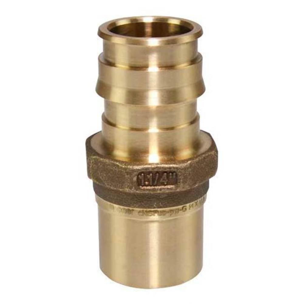 Propex Lf Brass Copper Press Fitting Adapter, 1 1/4&apos;&apos; Pex X 1 1/4&apos;&apos; Copper