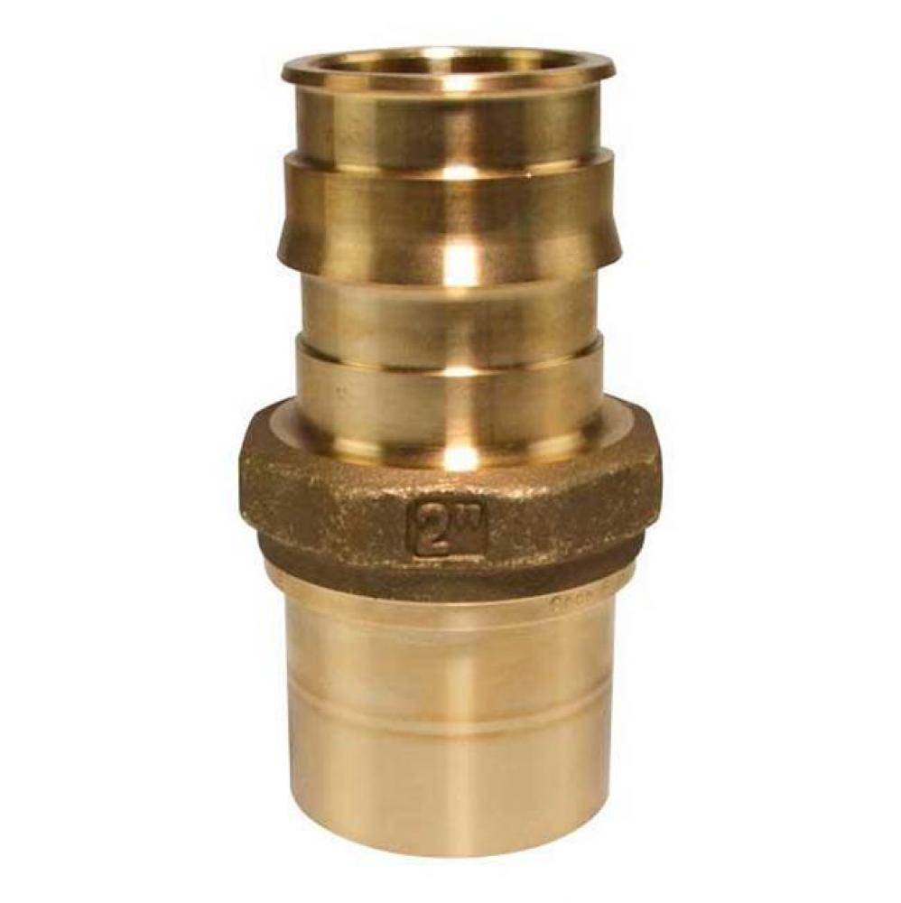 Propex Lf Brass Copper Press Fitting Adapter, 2&apos;&apos; Pex X 2&apos;&apos; Copper