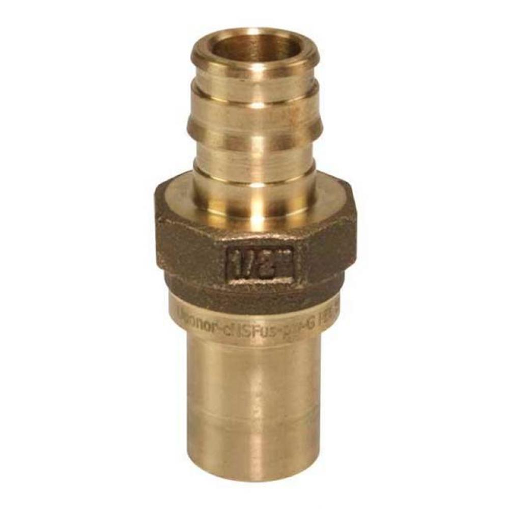 Propex Lf Brass Copper Press Fitting Adapter, 1/2&apos;&apos; Pex X 1/2&apos;&apos; Copper