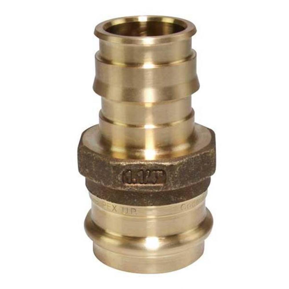 Propex Lf Brass Copper Press Adapter, 1 1/4&apos;&apos; Pex X 1 1/4&apos;&apos; Copper