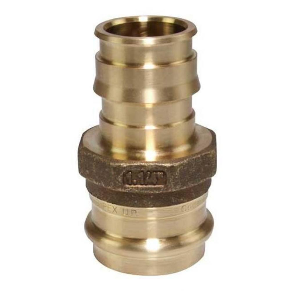 Propex Lf Brass Copper Press Adapter, 1 1/4&apos;&apos; Pex X 1 1/4&apos;&apos; Copper