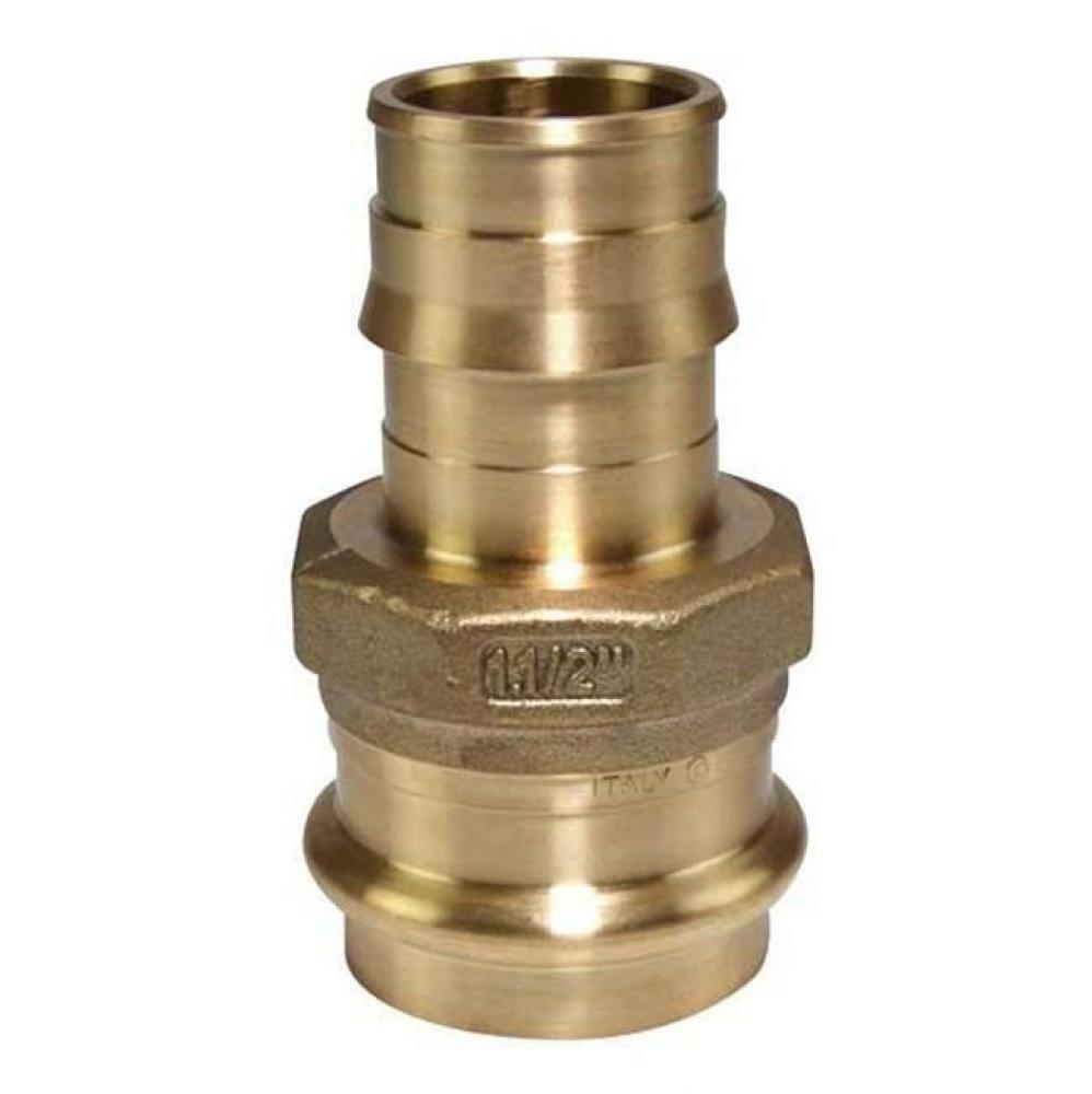 Propex Lf Brass Copper Press Adapter, 1 1/2&apos;&apos; Pex X 1 1/2&apos;&apos; Copper