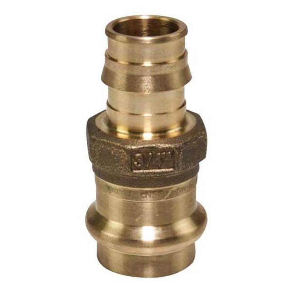 Propex Lf Brass Copper Press Adapter, 3/4&apos;&apos; Pex X 3/4&apos;&apos; Copper