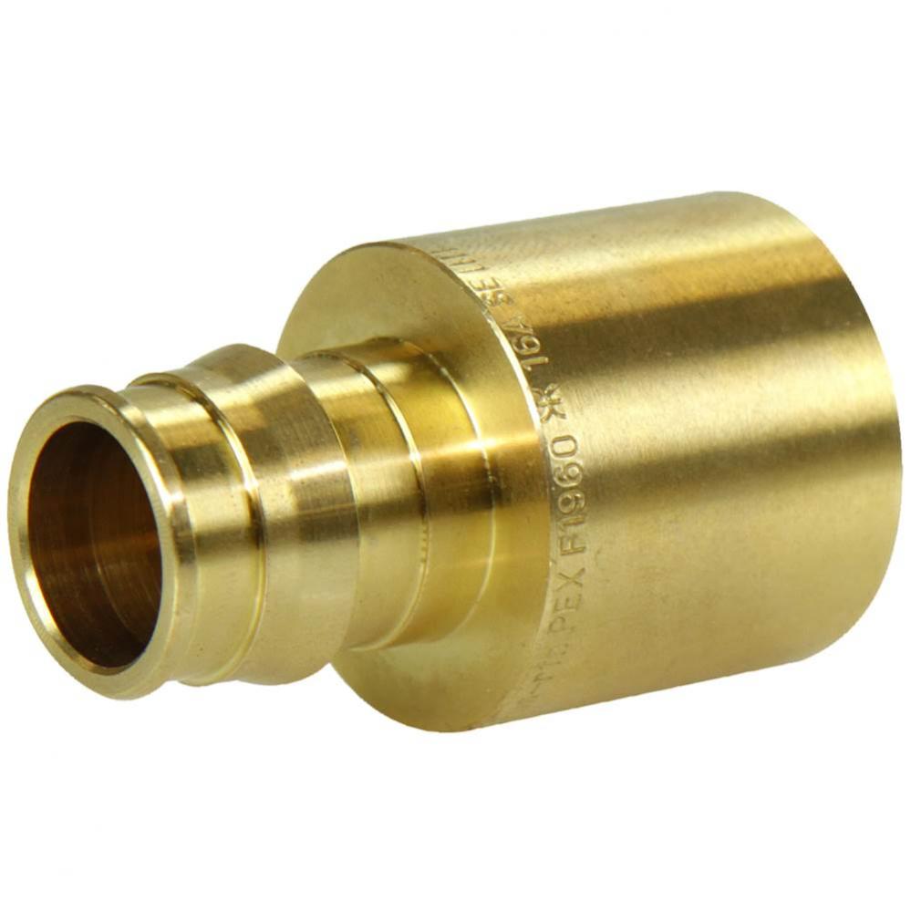 Propex Brass Sweat Adapter, 3/4&apos;&apos; Pex X 1&apos;&apos; Copper