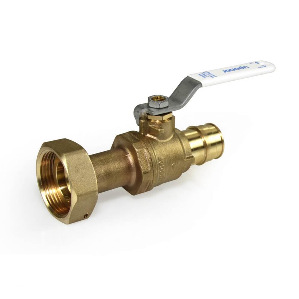 Propex Lf Brass Straight Water Meter Valve, 1&apos;&apos; Pex X 1 1/4&apos;&apos; Npsm