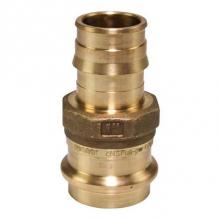 Uponor LFP4511010 - Propex Lf Brass Copper Press Adapter, 1'' Pex X 1'' Copper