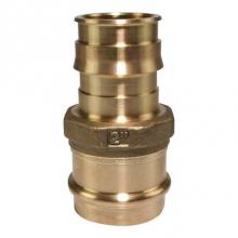 Uponor LFP4512020 - Propex Lf Brass Copper Press Adapter, 2'' Pex X 2'' Copper