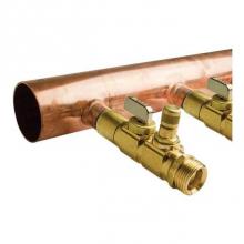 Uponor Q2811263 - 2'' X 4' Copper Valved Manifold With 5/8'' Propex Ball Valves, 12 Outlets
