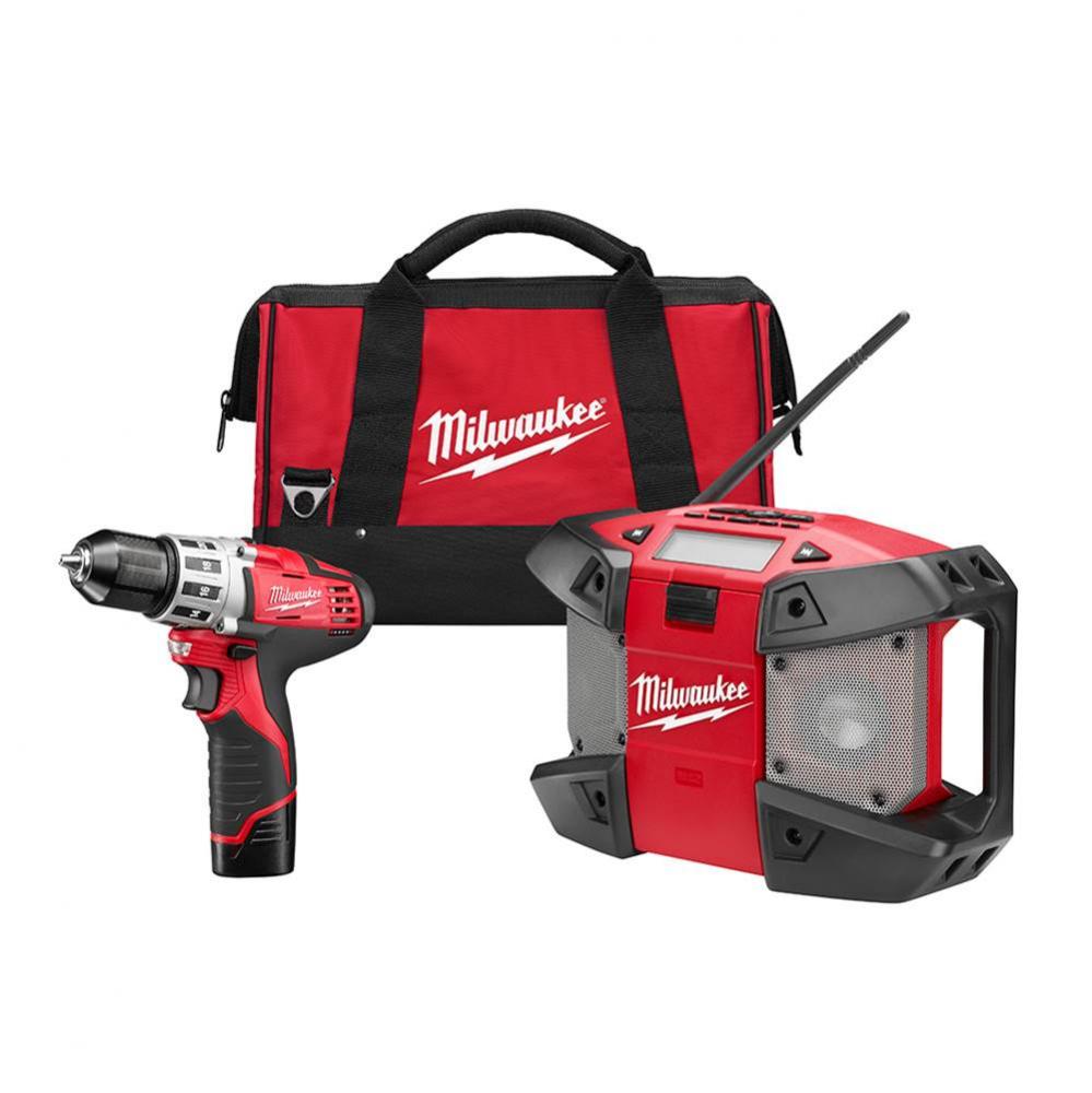 M12 Combo 3/8&apos;&apos; Drill/Driver And Radio Kit