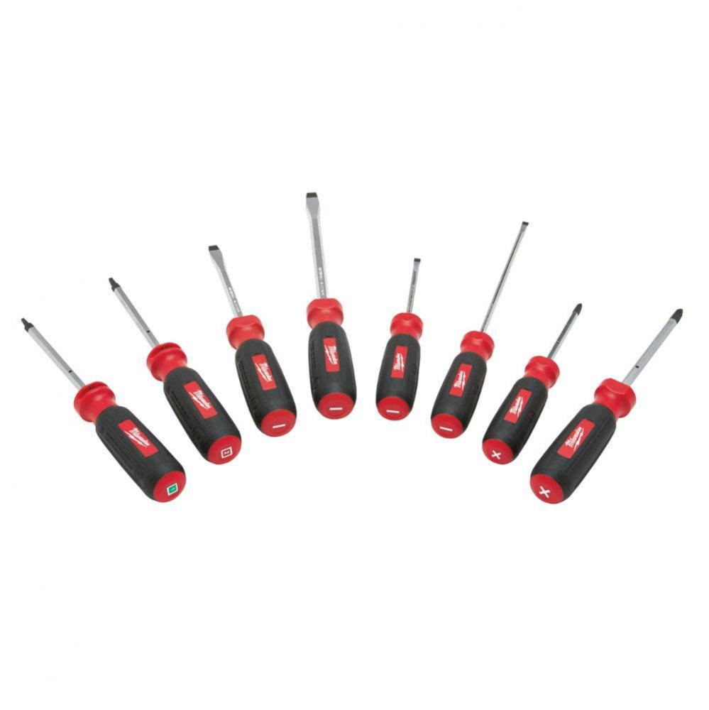 8 Pc Screwdriver Set With Square Recess