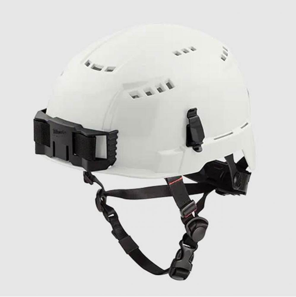 White Vented Helmet With Bolt - Class C
