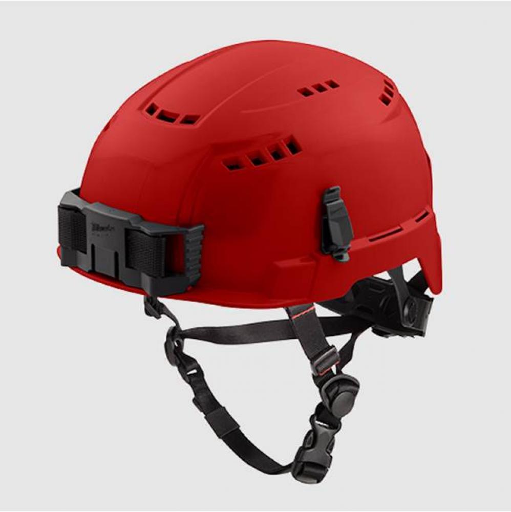 Red Vented Helmet With Bolt - Class C